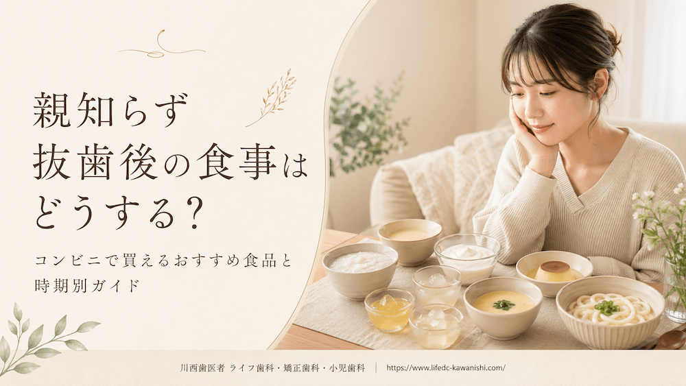 親知らず抜歯後の食事はどうする?コンビニで買えるおすすめ食品と時期別ガイド
