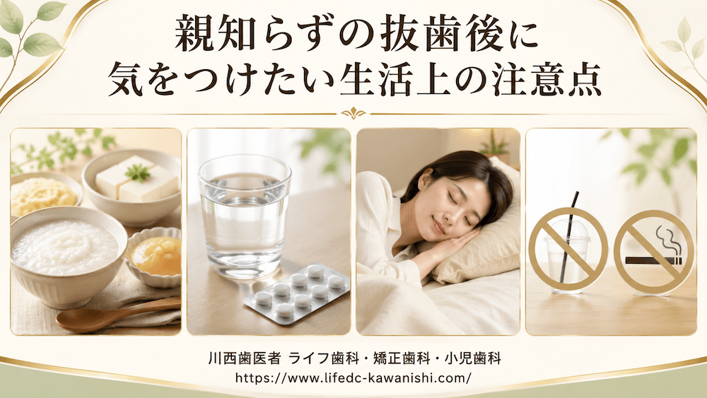 親知らずの抜歯後に気をつけたい生活上の注意点