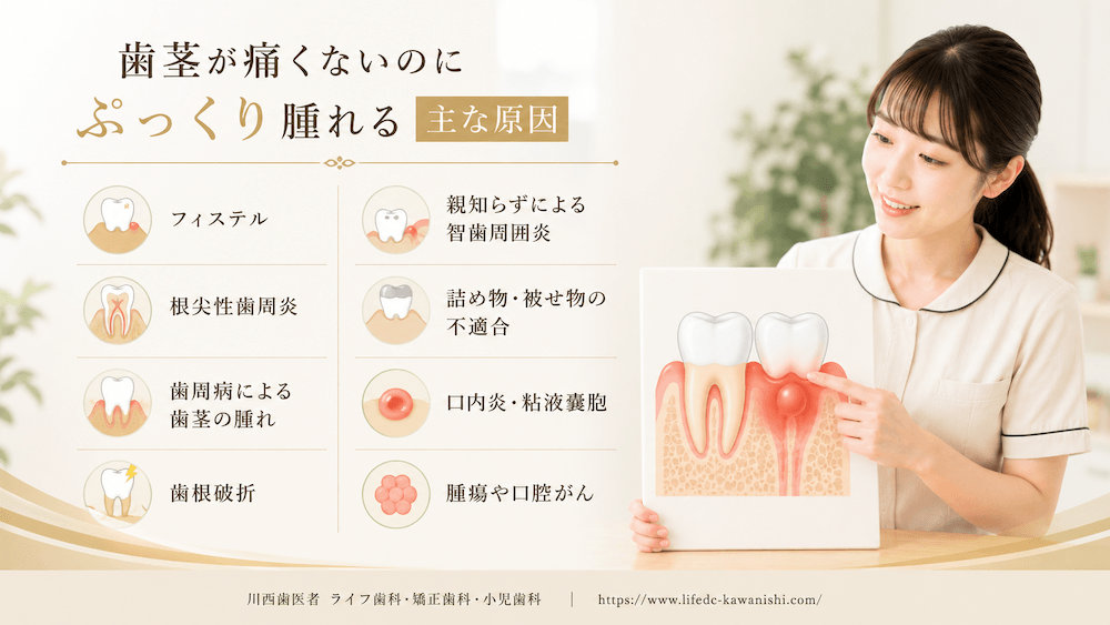 歯茎が痛くないのにぷっくり腫れる主な原因