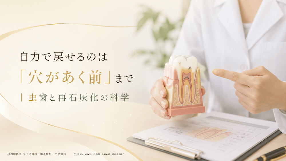 自力で戻せるのは「穴があく前」まで|虫歯と再石灰化の科学