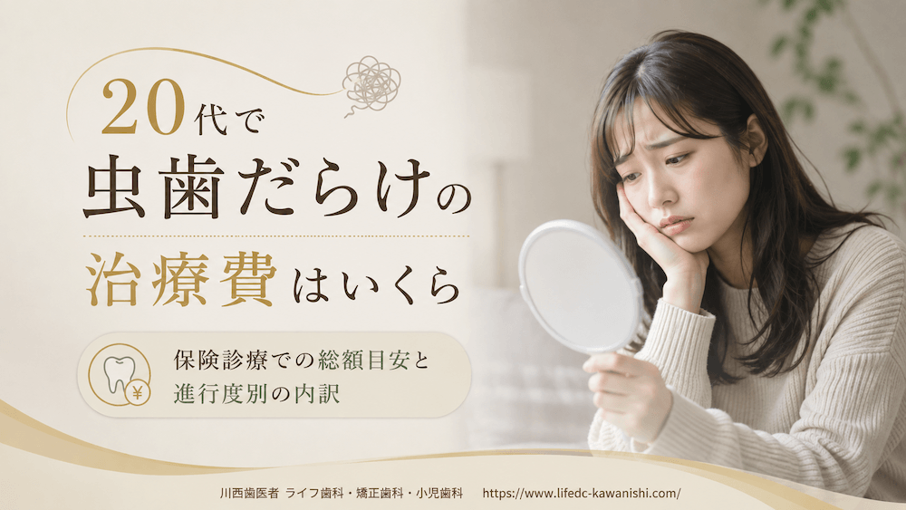 20代で虫歯だらけの治療費はいくら|保険診療での総額目安と進行度別の内訳