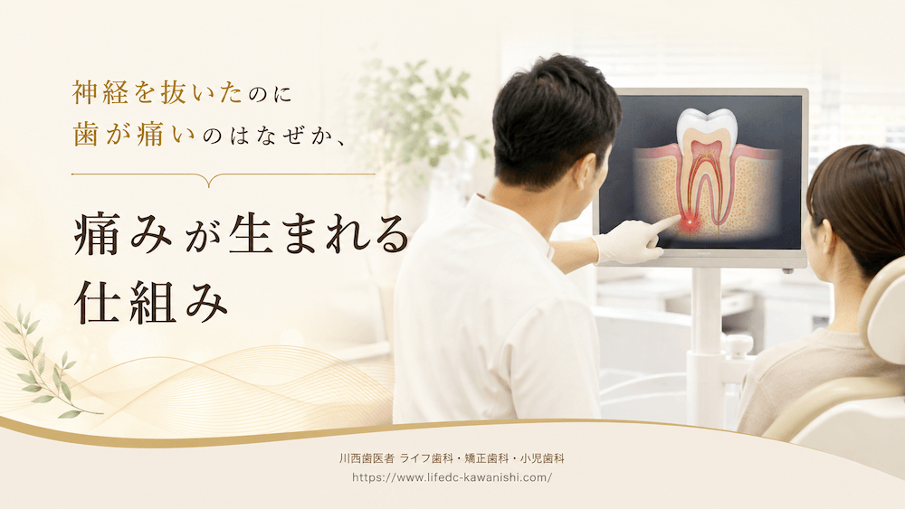 神経を抜いたのに歯が痛いのはなぜか、痛みが生まれる仕組み