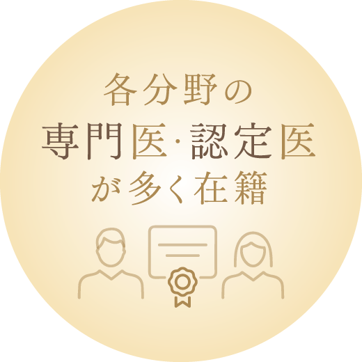 各分野の専門医・認定医が